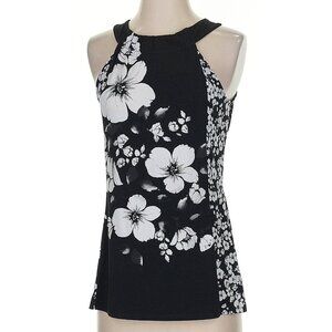 WHBM - Size Small - Floral Black and White Women's Top